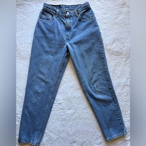 Vintage Levi's 550 Mis S Jeans Relaxed Fit Tapered Leg Medium Wash Size 25